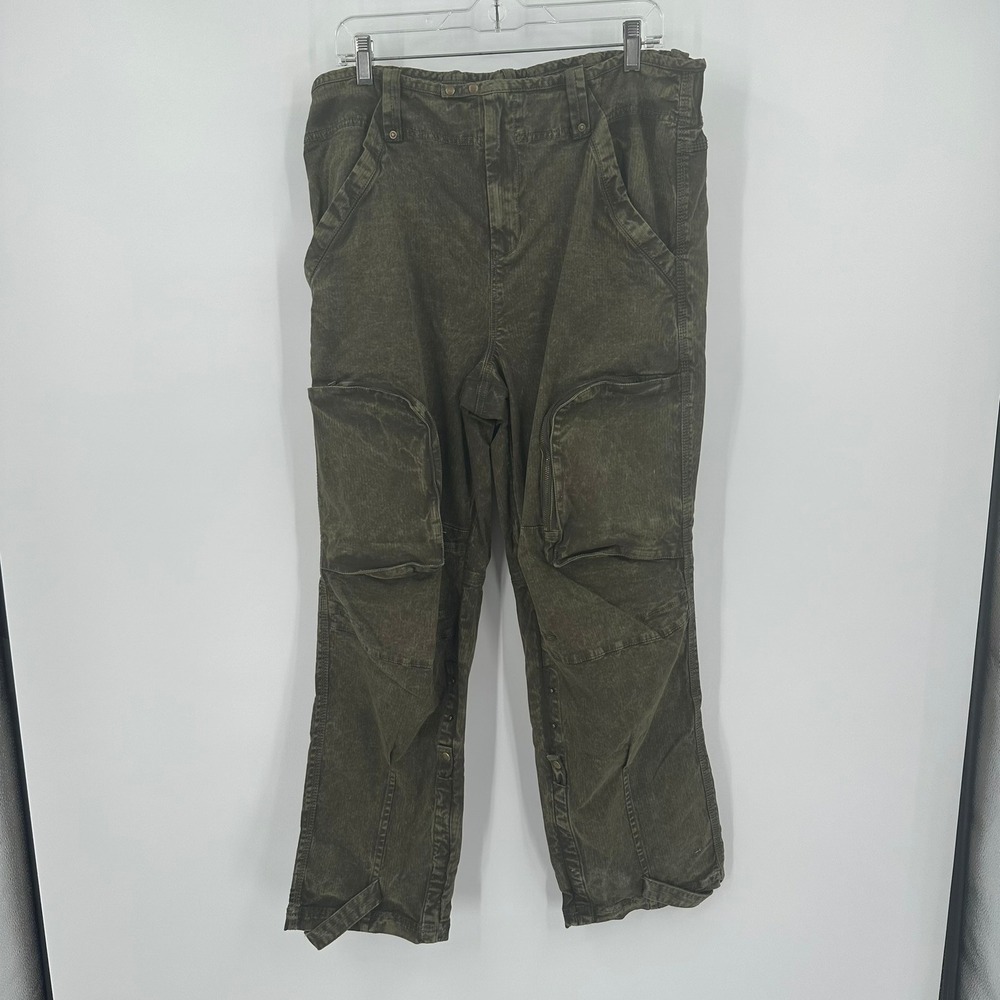 Free People We The Free Can't Compare Slouch Pants in Olive Green Size XL